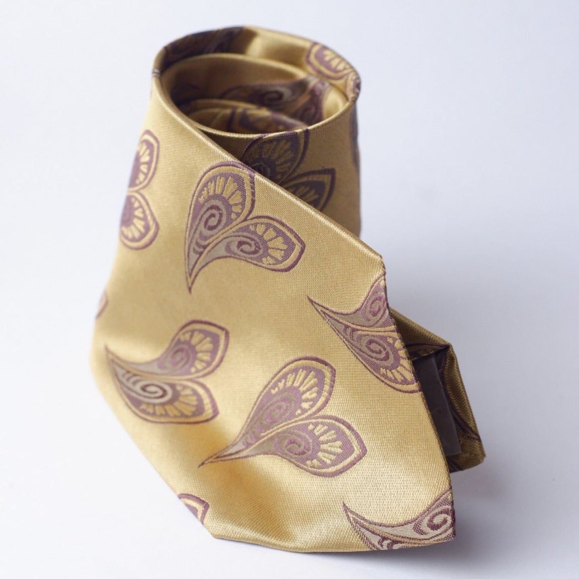 Ungaro Gold with Purple Paisley Necktie