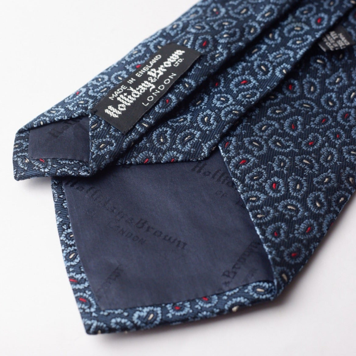 Holiday and Brown Blue with Paisley Woven Necktie