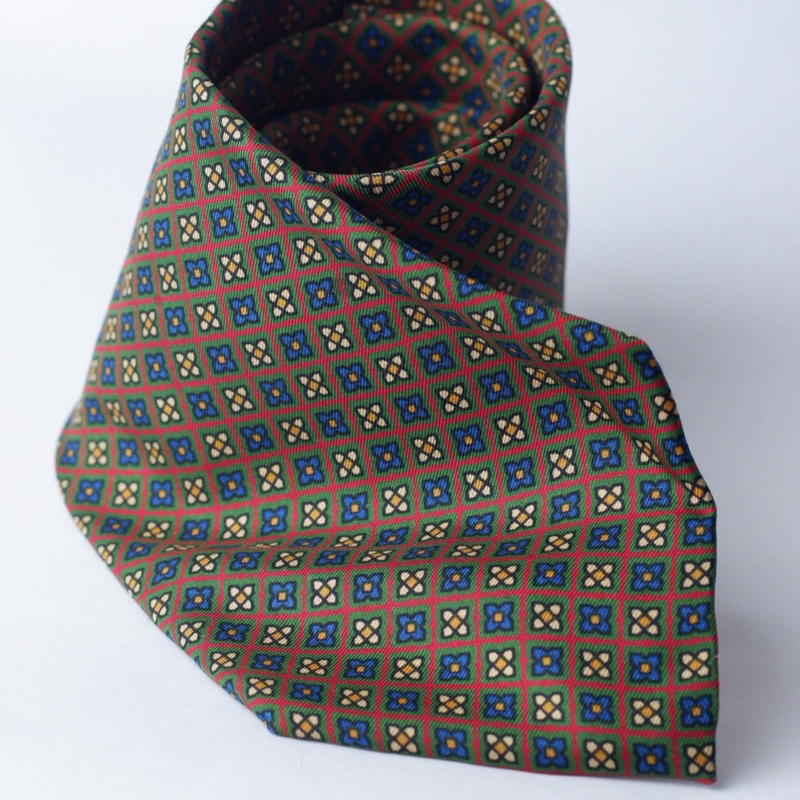 Holiday and Brown Red, Blue and Green Diamonds Necktie