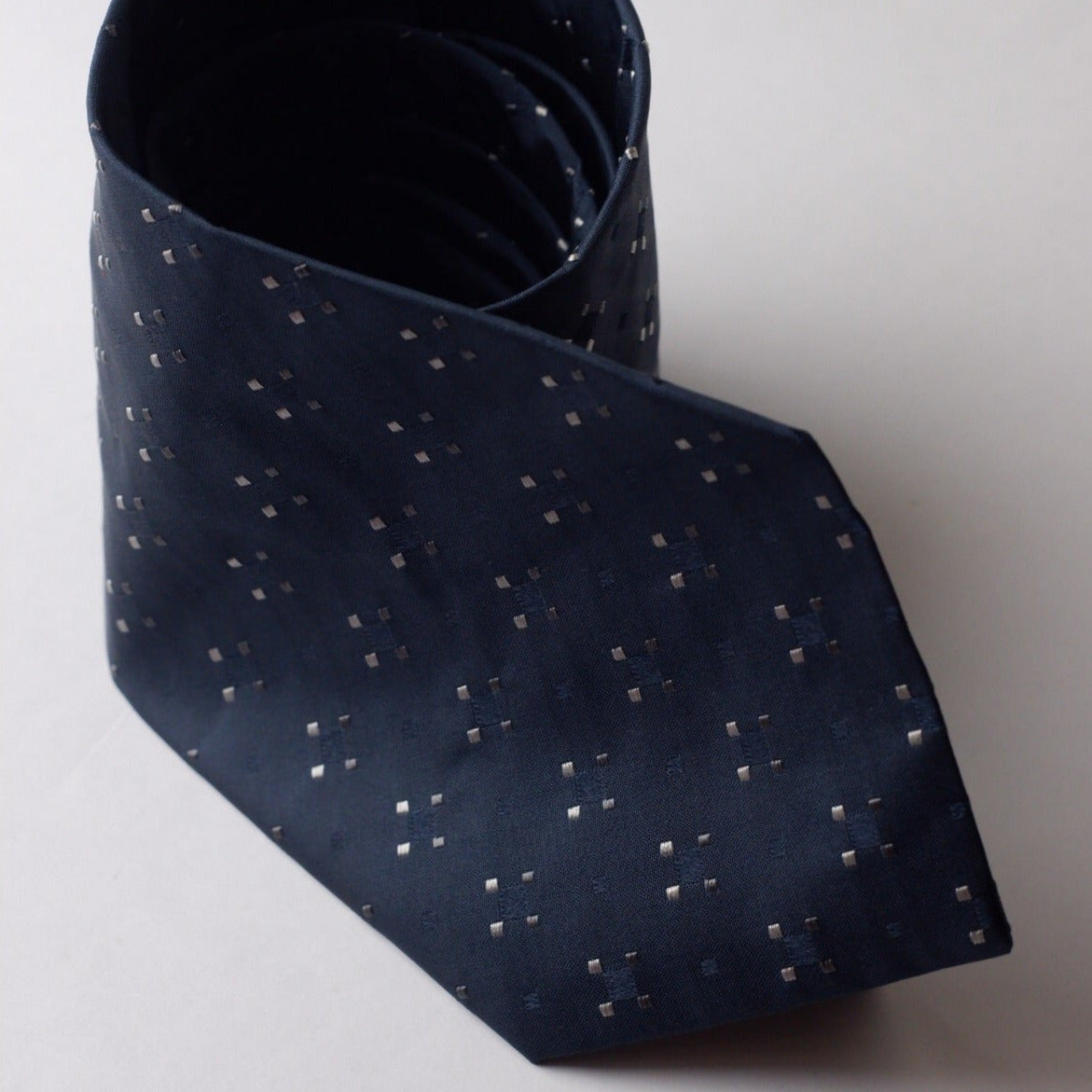 Zanolini Navy Diamonds Woven Necktie