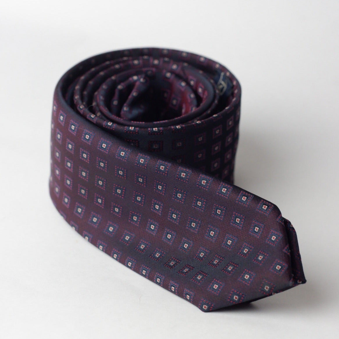 Balestra Purple with Square Pattern Necktie