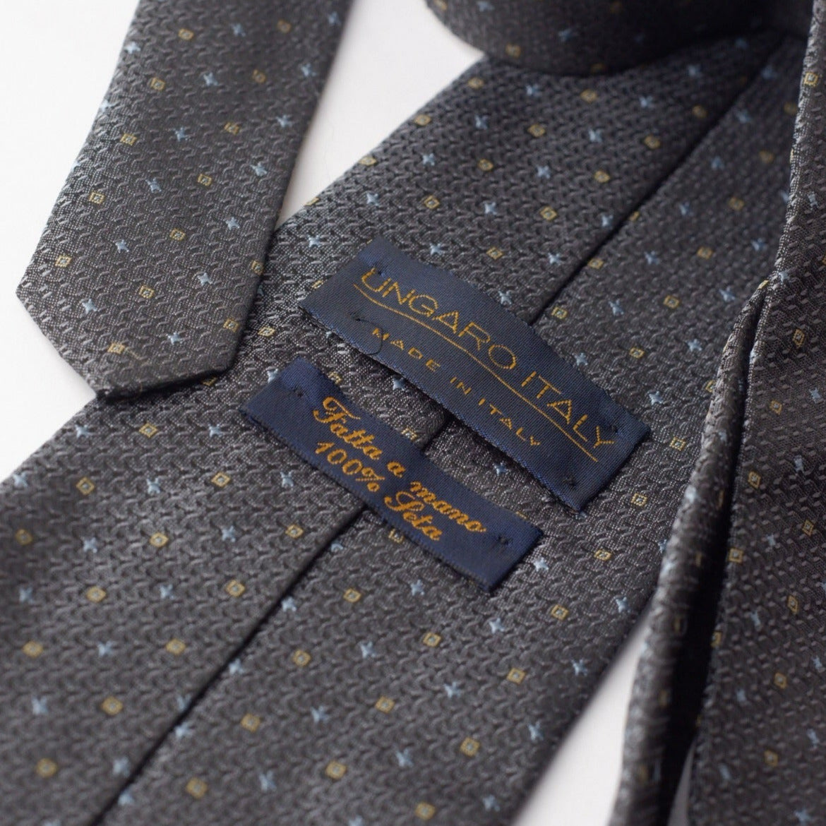 Ungaro Grey Textured Woven Necktie