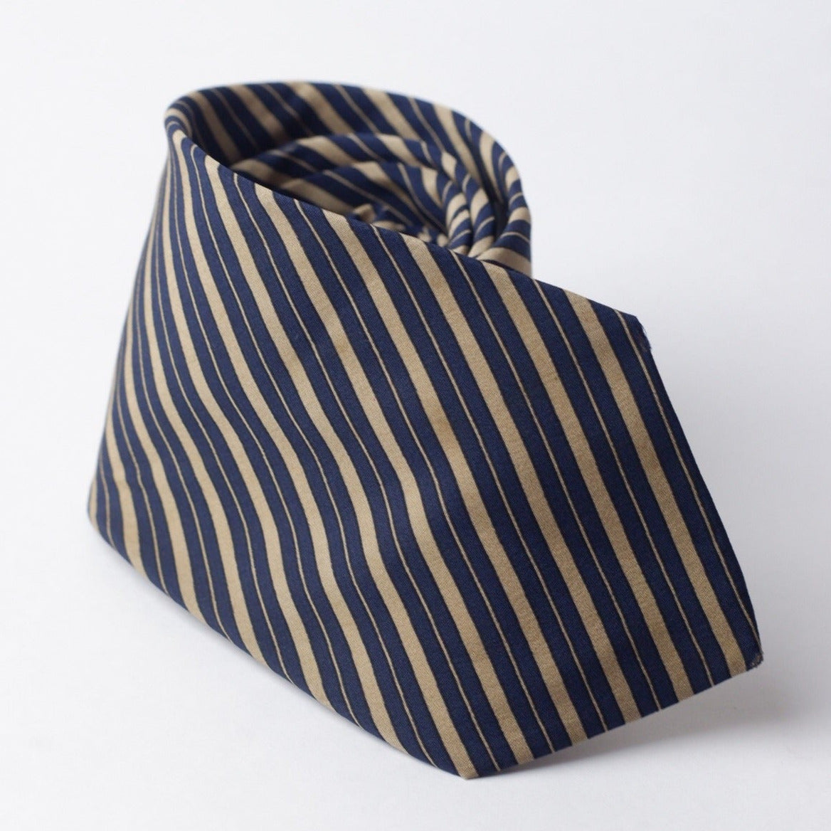 Yves Saint Laurent Navy and Gold Stripes Necktie