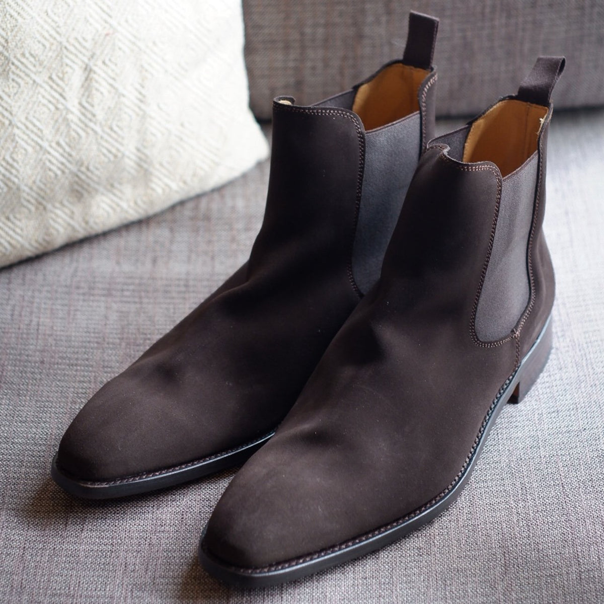 Berwick 1707 Chelsea Boots in Dark Brown Suede – Hardly Ever Found