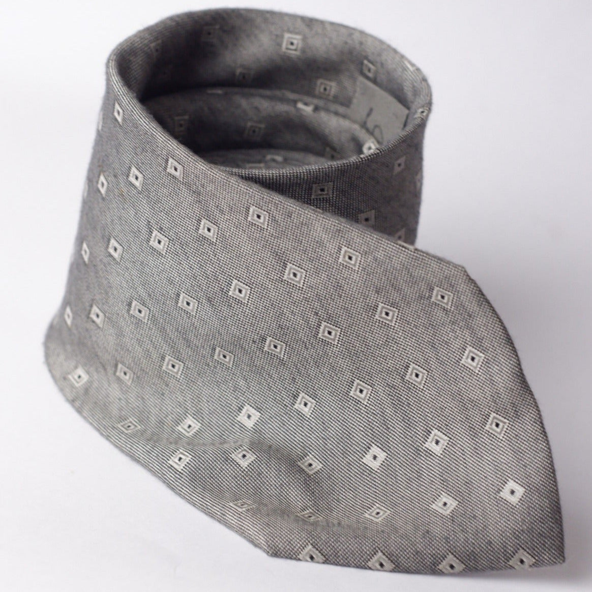 Les Copairs Light Grey with Squares Necktie