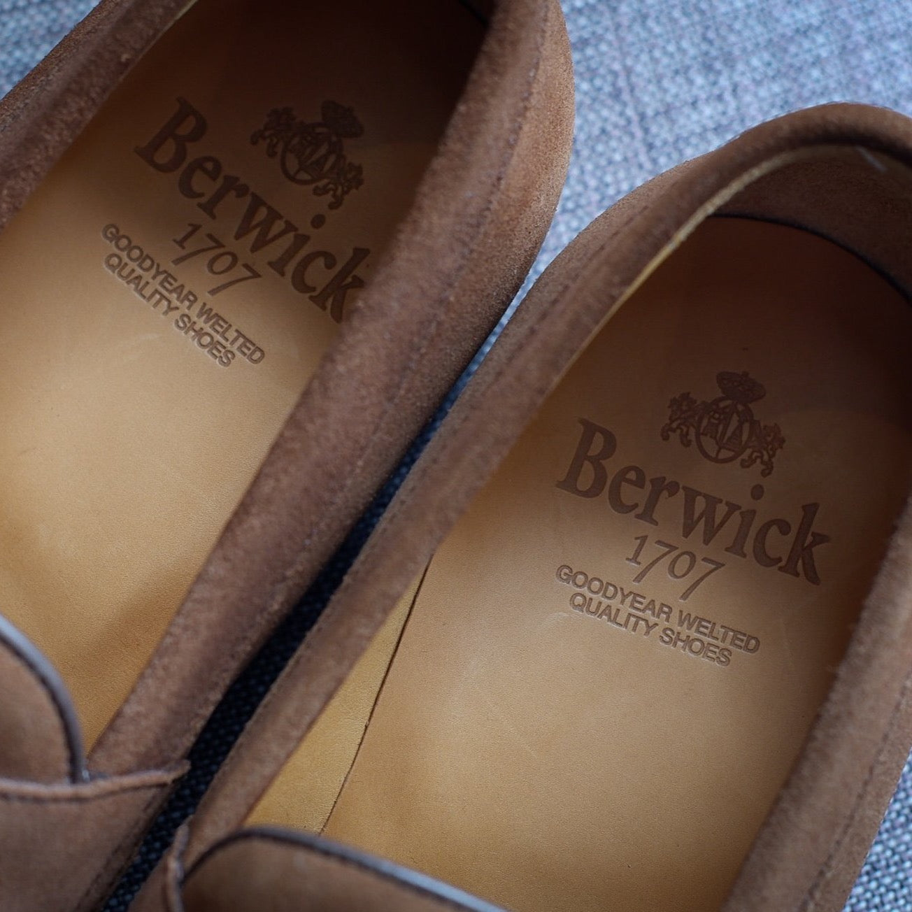 Berwick 1707 Penny Loafer in Snuff Suede and Dainite Soles