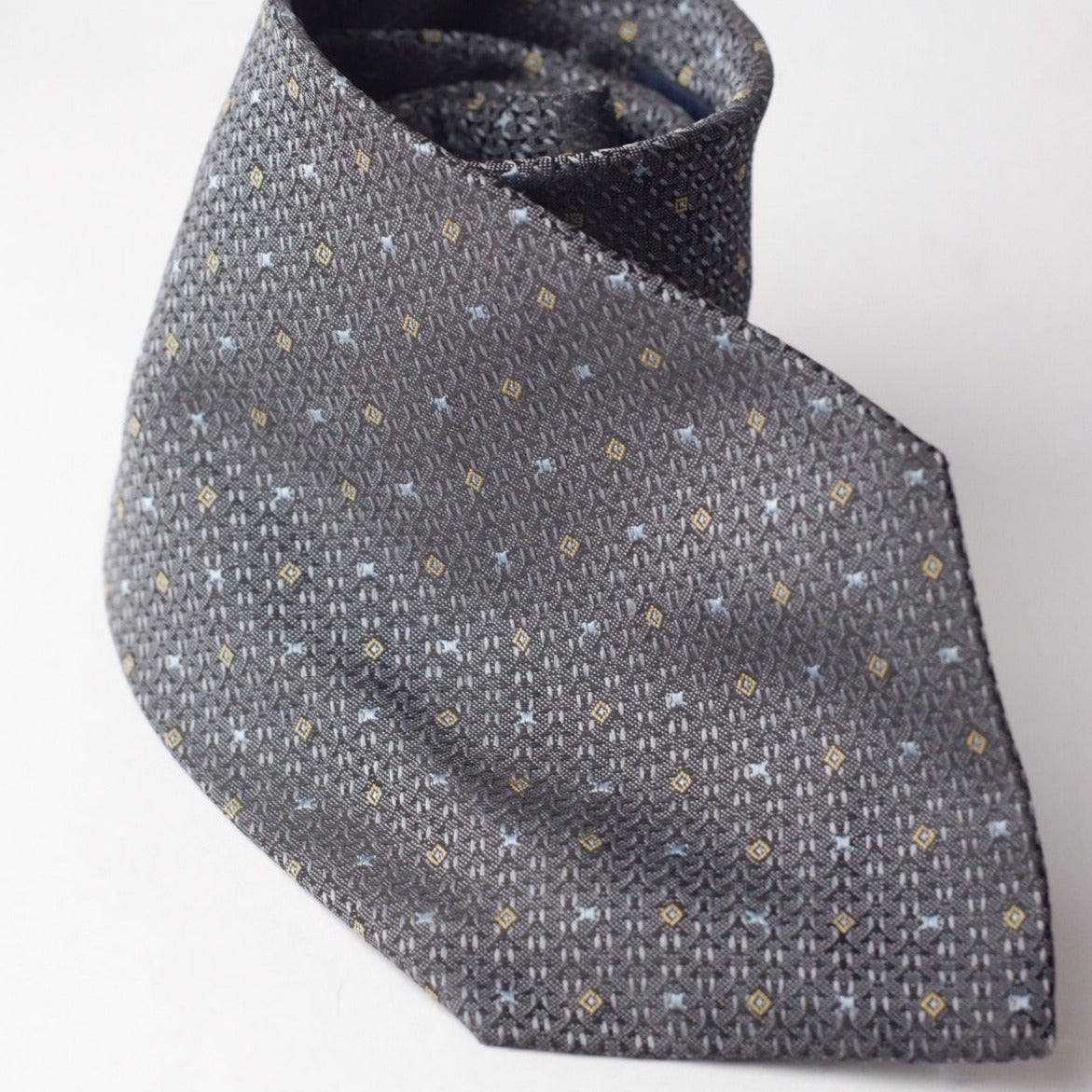 Ungaro Grey Textured Woven Necktie