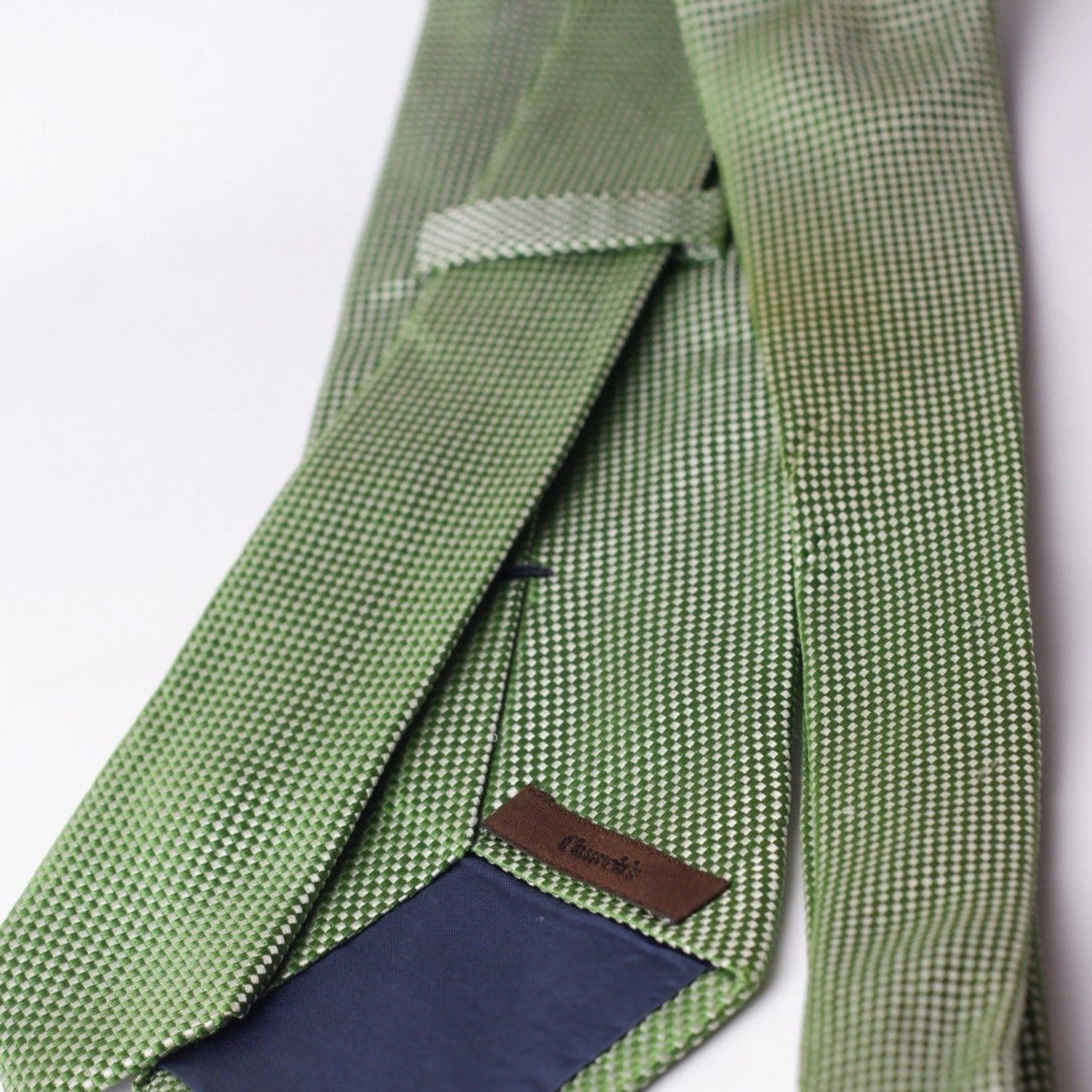 Church's Green and White Woven Necktie