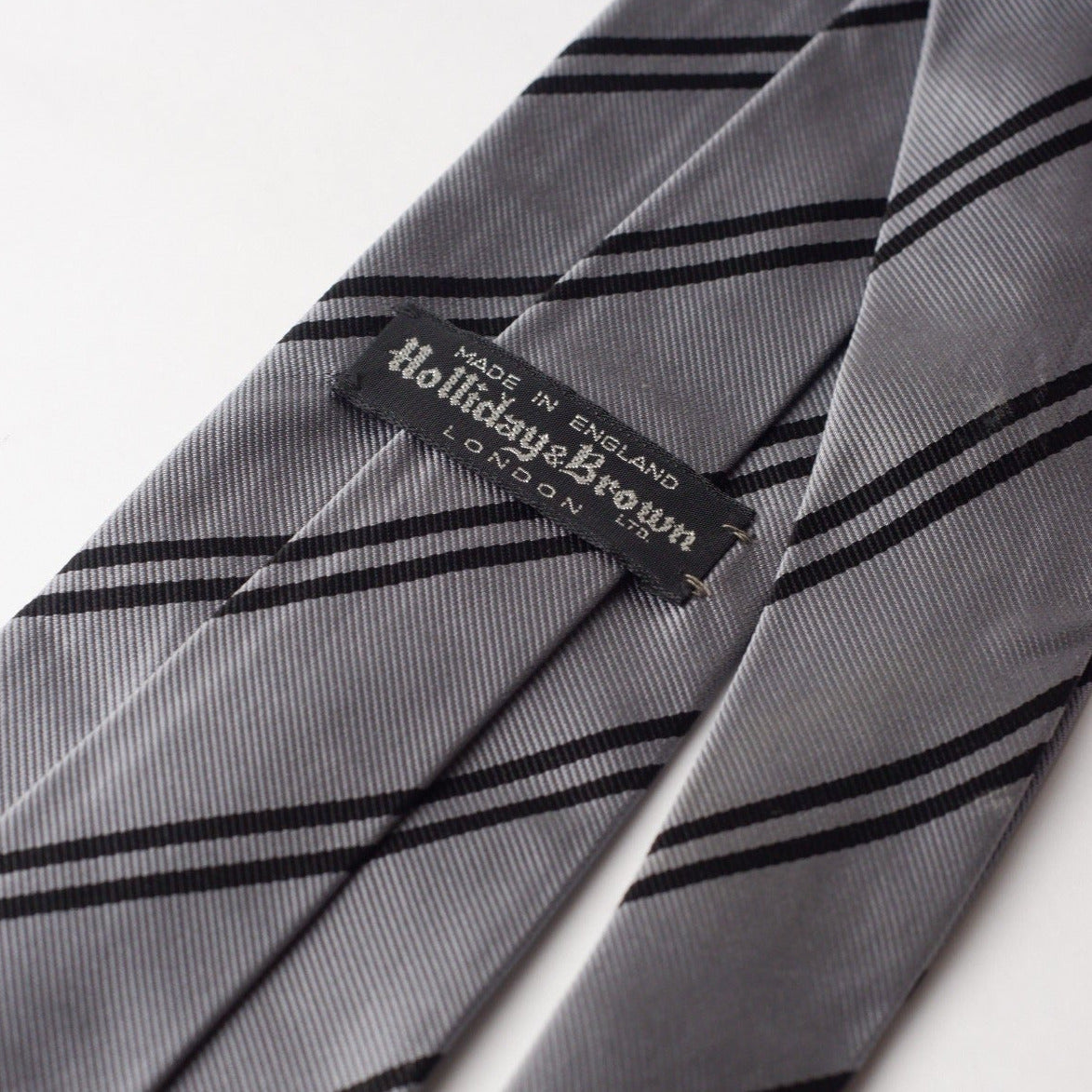 Holiday and Brown Silver with Black Stripes Necktie