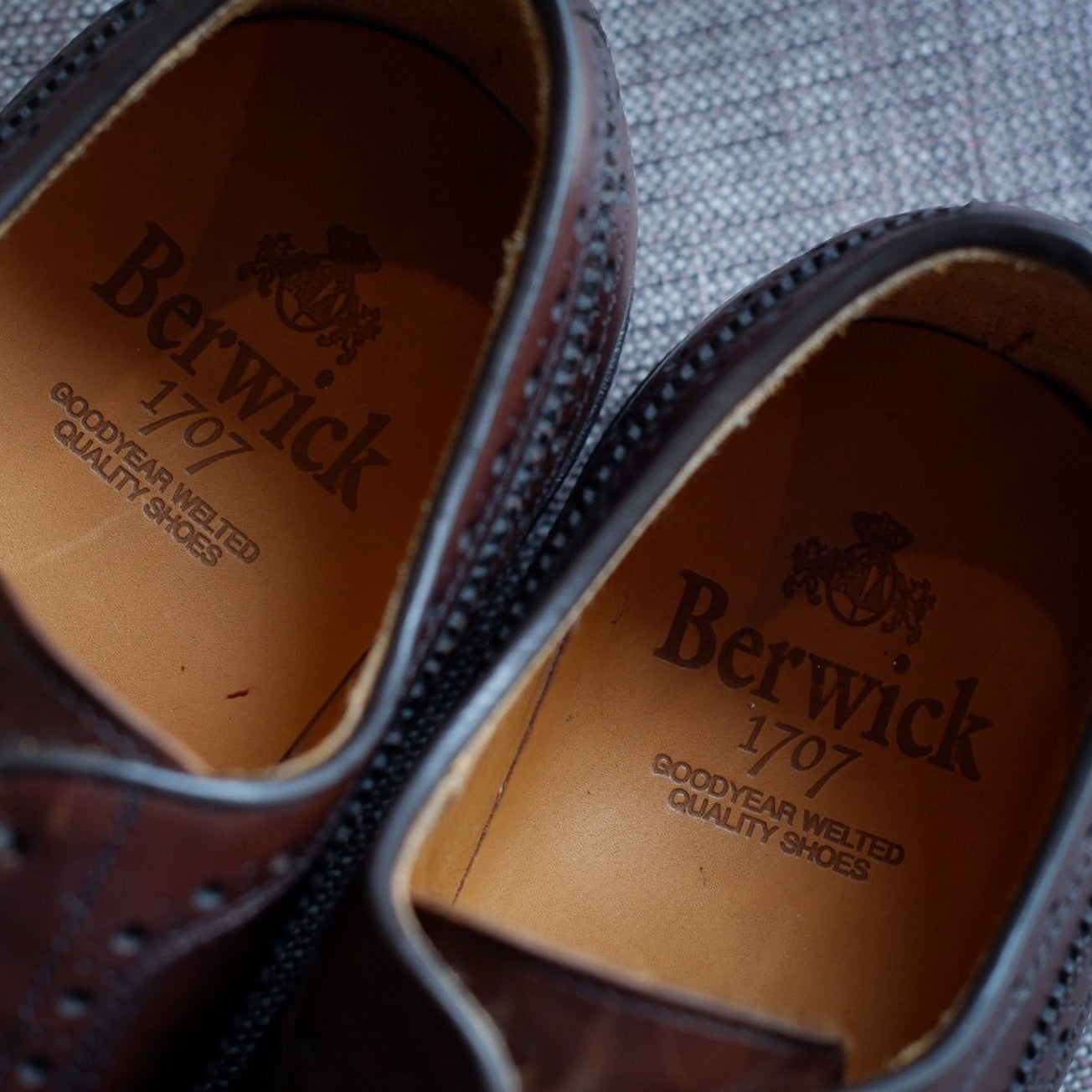 Berwick 1707 Longwing Brogues in Dark Brown Chromexcel
