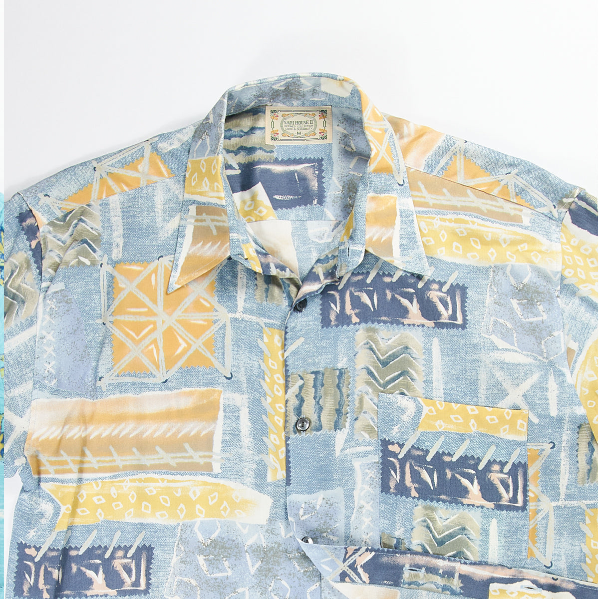 Light Blue Abstract Hawaiian Shirt S/S