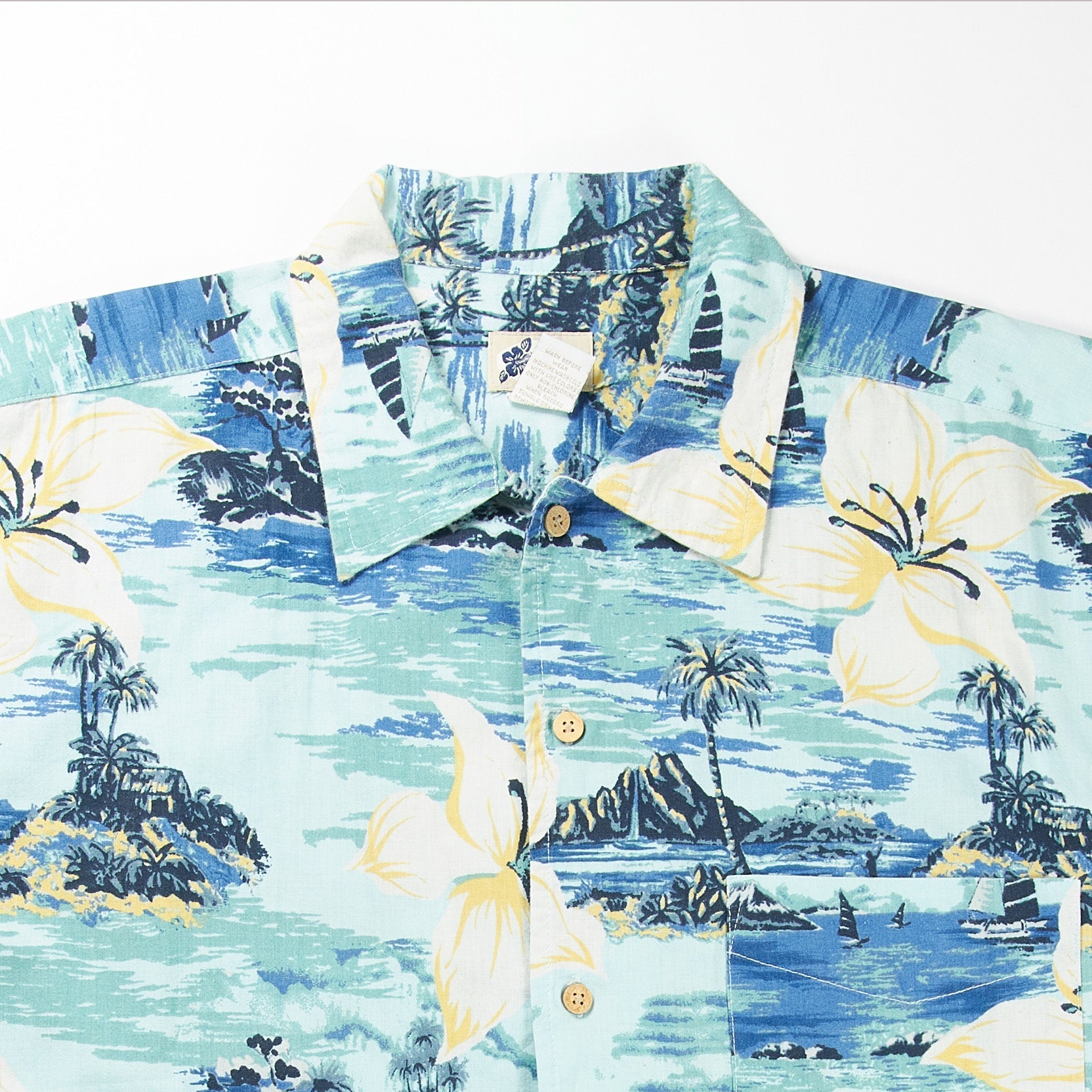 Sky Blue Islands Hawaiian Shirt S/S
