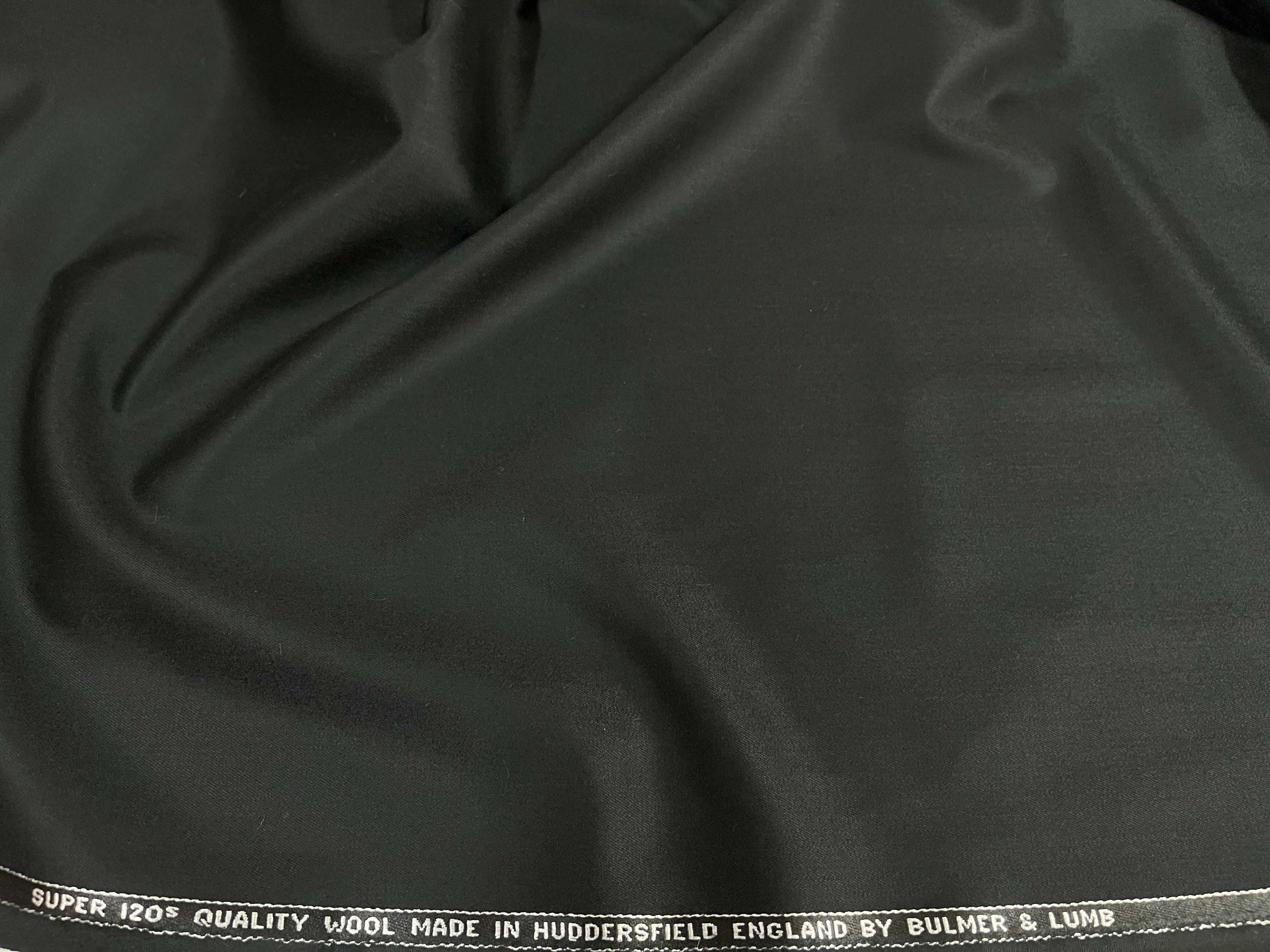 Bulmer & Lumb Black Super 120s Suiting Fabric