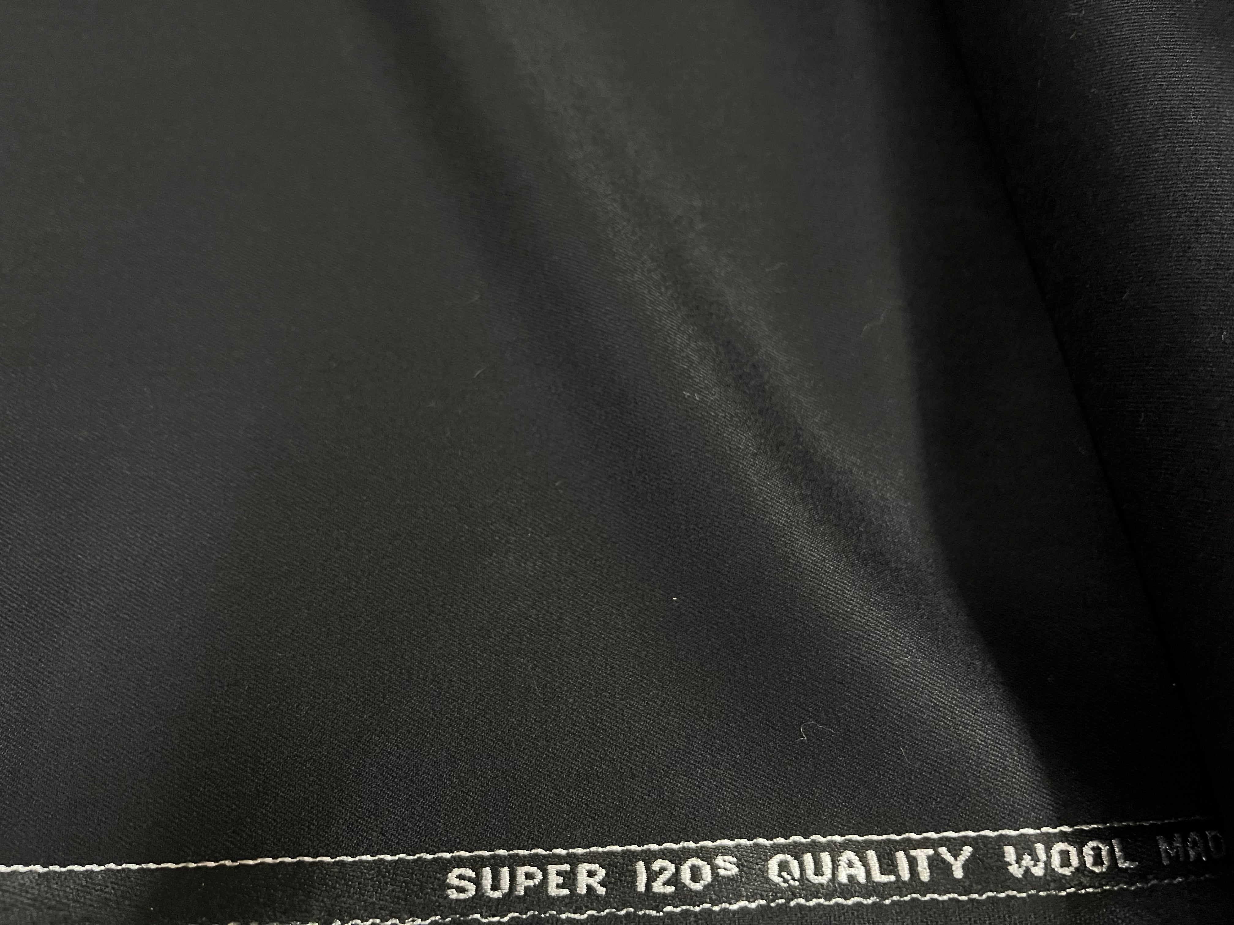 Bulmer & Lumb Black Super 120s Suiting Fabric