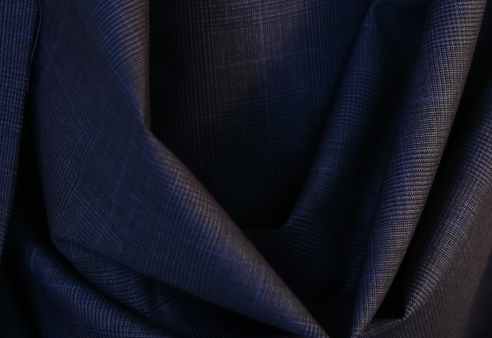 VBC Blue with Blue Prince of Wales Suiting Fabric