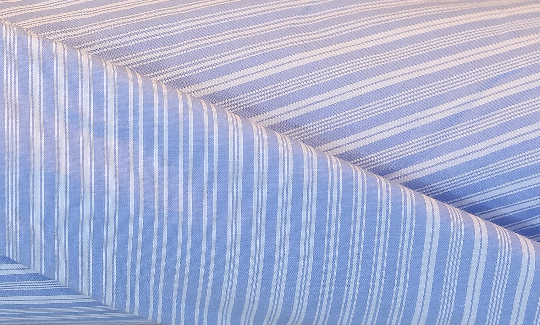 Blue Stripes Shirting Fabric