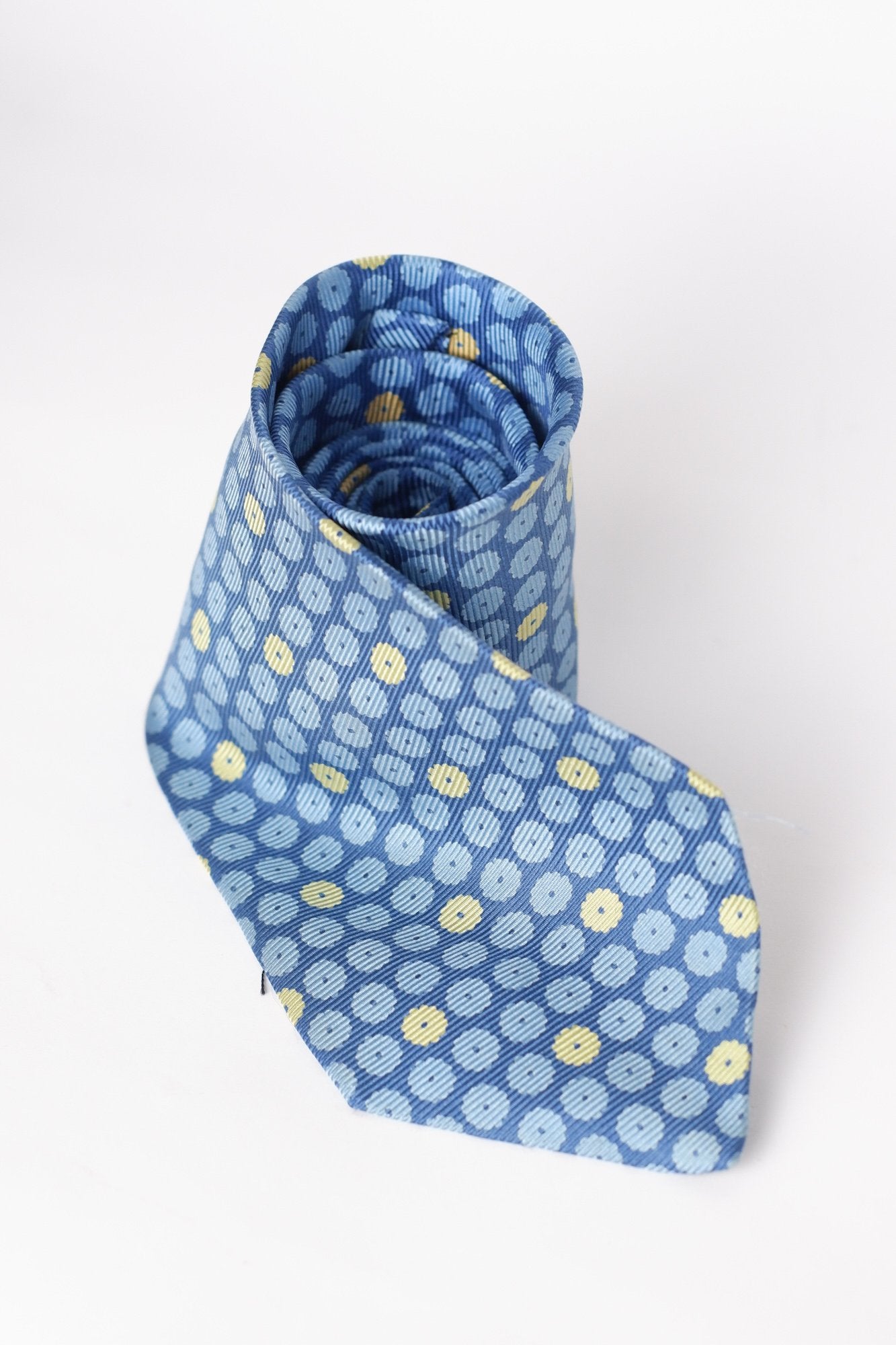P. Fumagalli Light Blue Dots Printed Necktie
