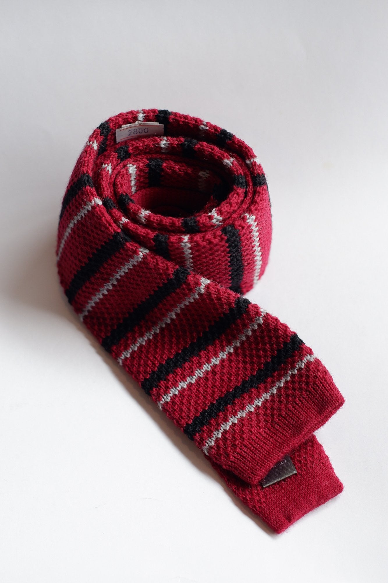 Cerruti 1881 Red Stripe Knitted Necktie