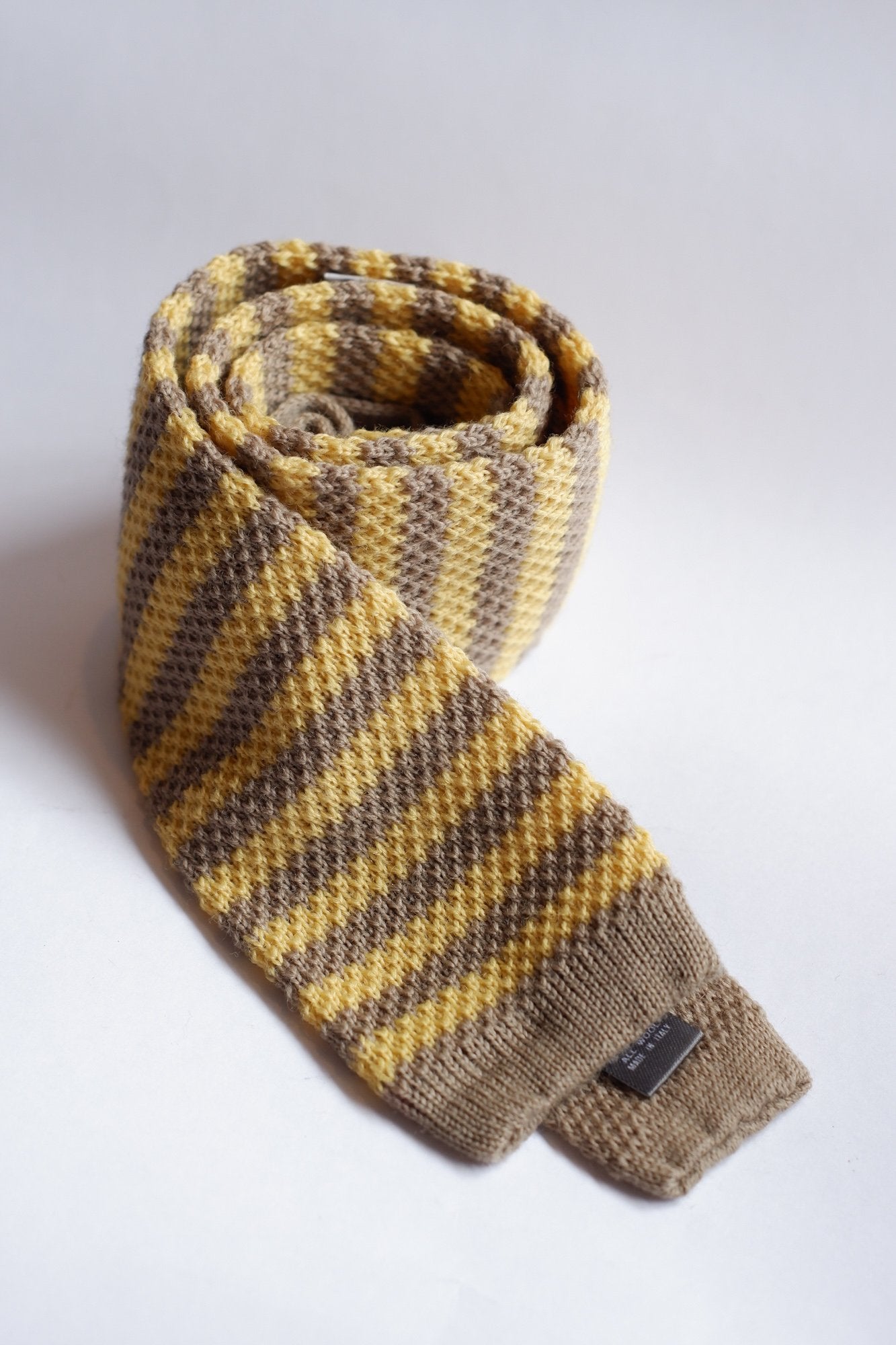 Cerruti 1881 Yellow and Beige Knitted Necktie