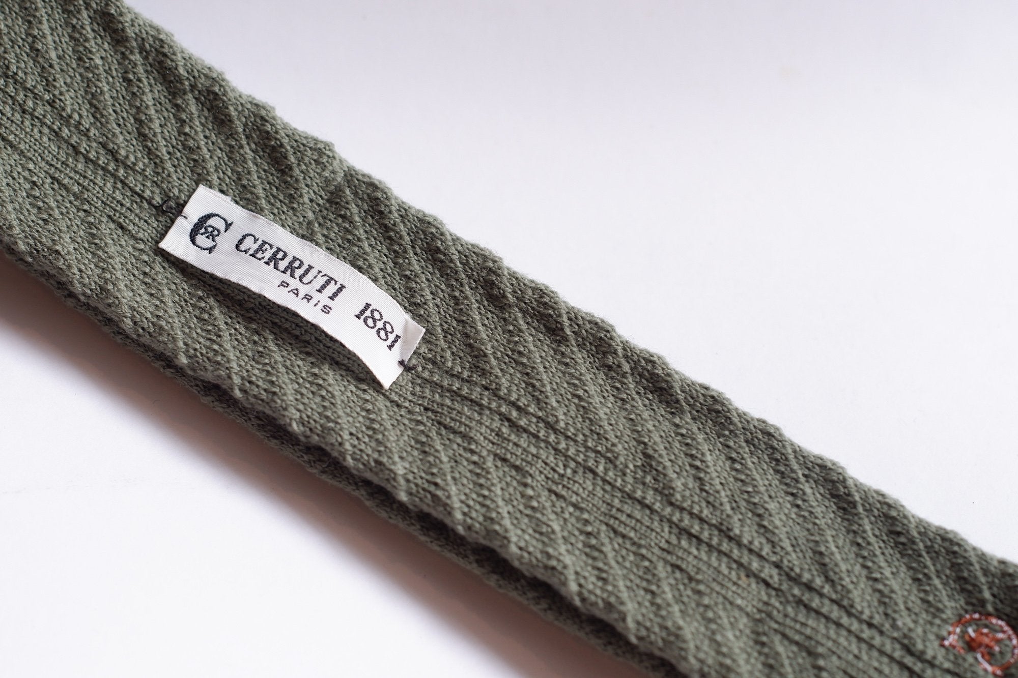 Cerruti 1881 Olive Knitted Necktie