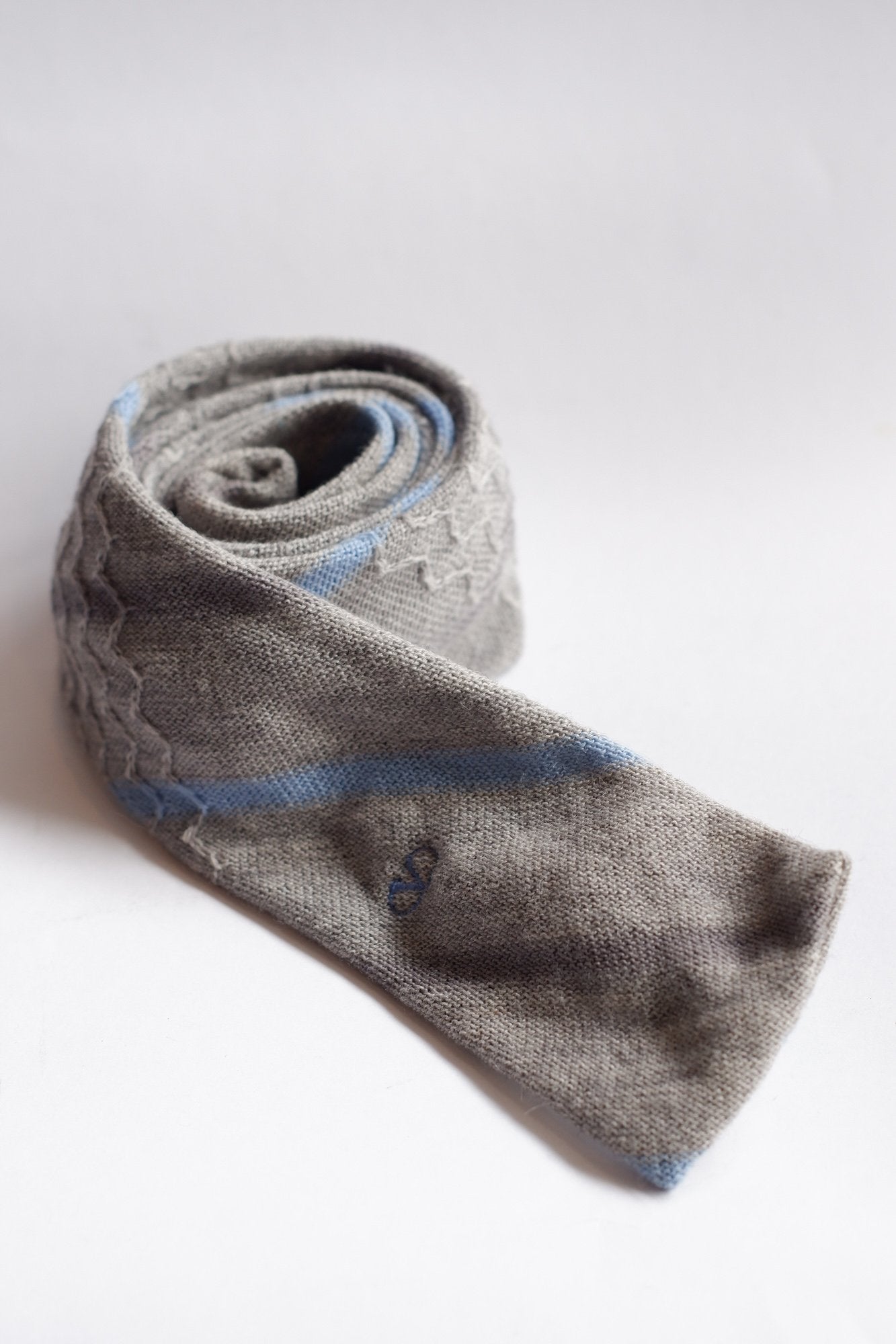 Valentino Grey Knitted Necktie