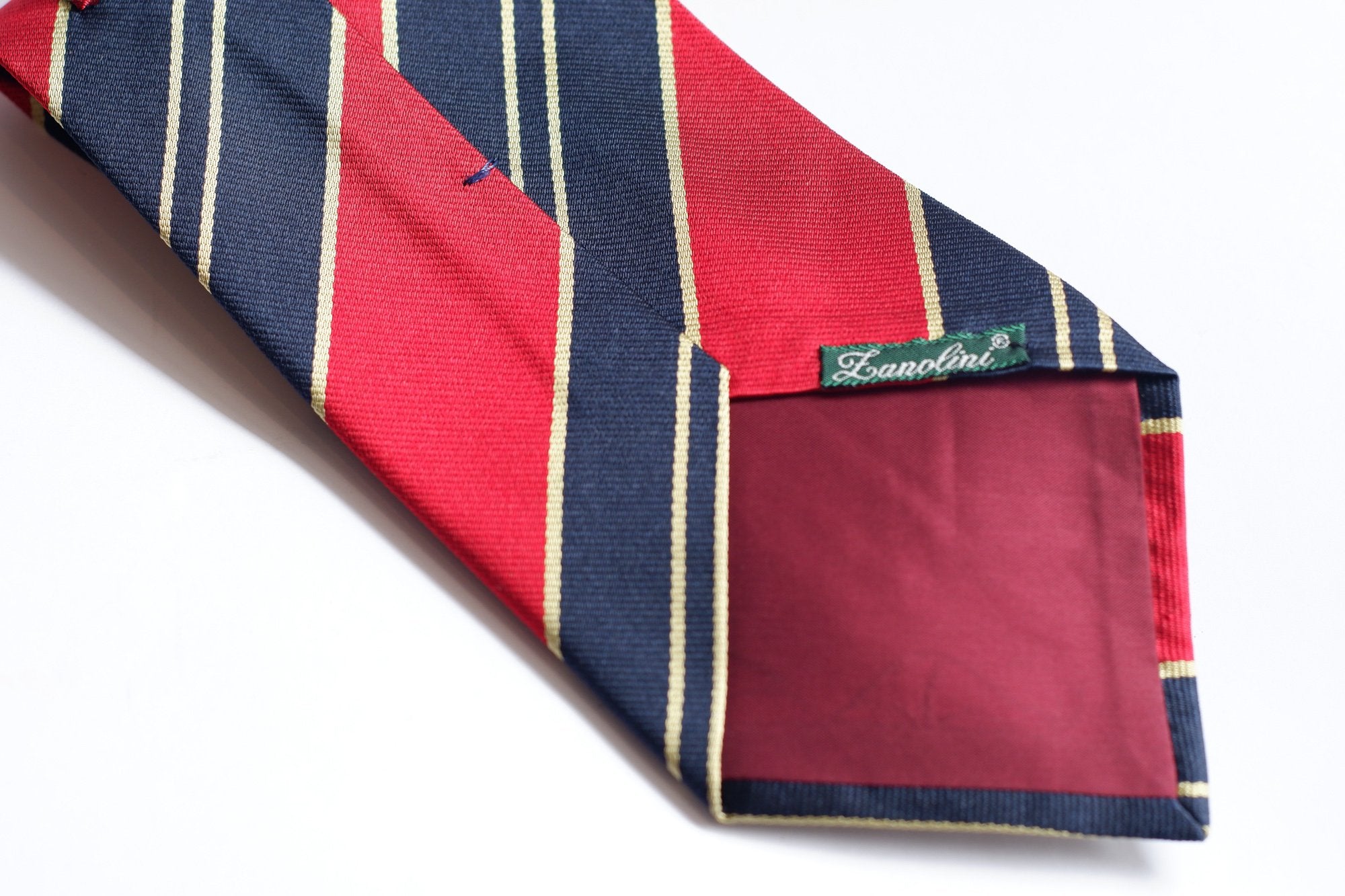 Lanolini Red and Blue Repp Necktie