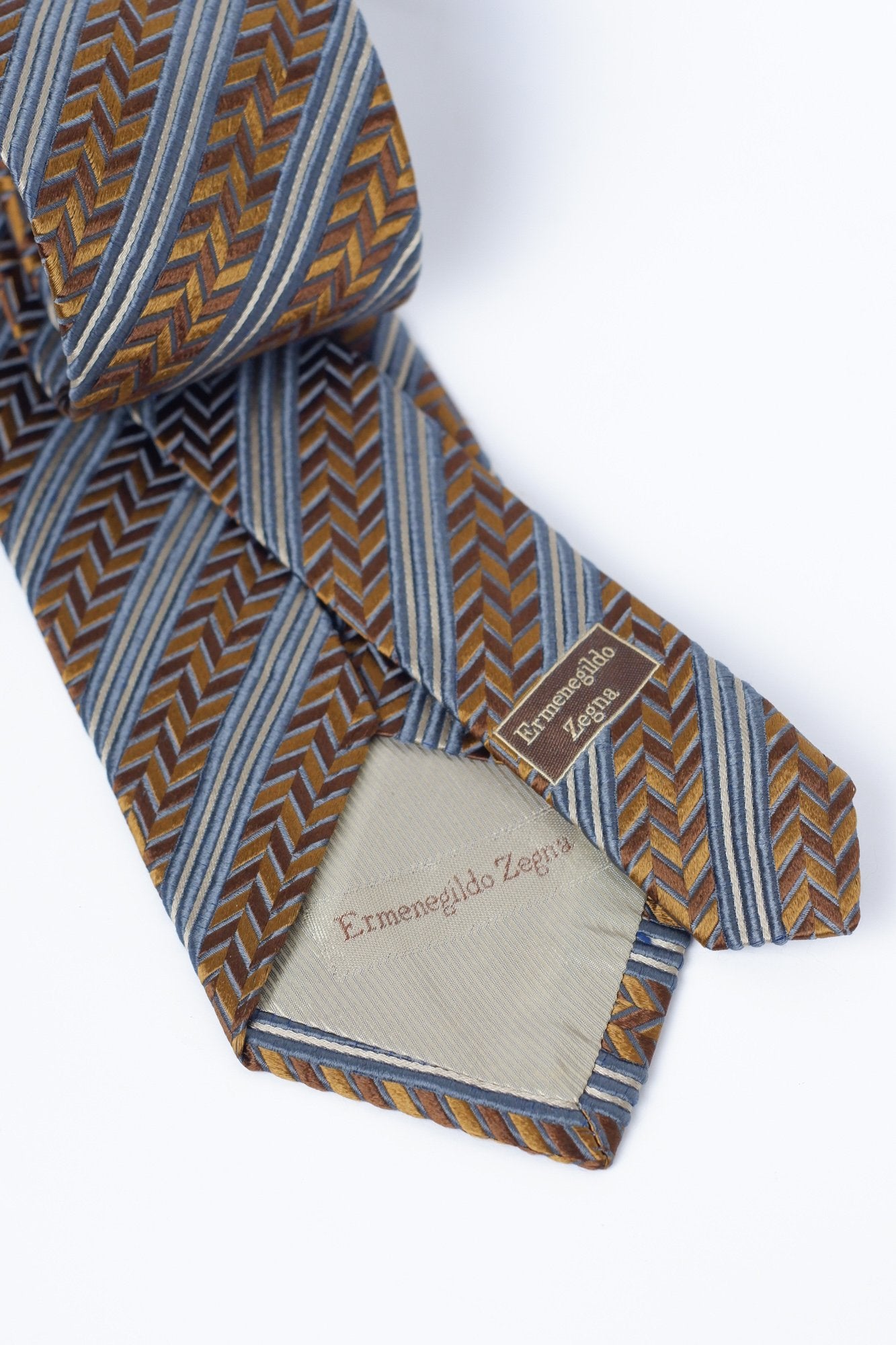Ermenegildo Zegna Gold Deco Necktie