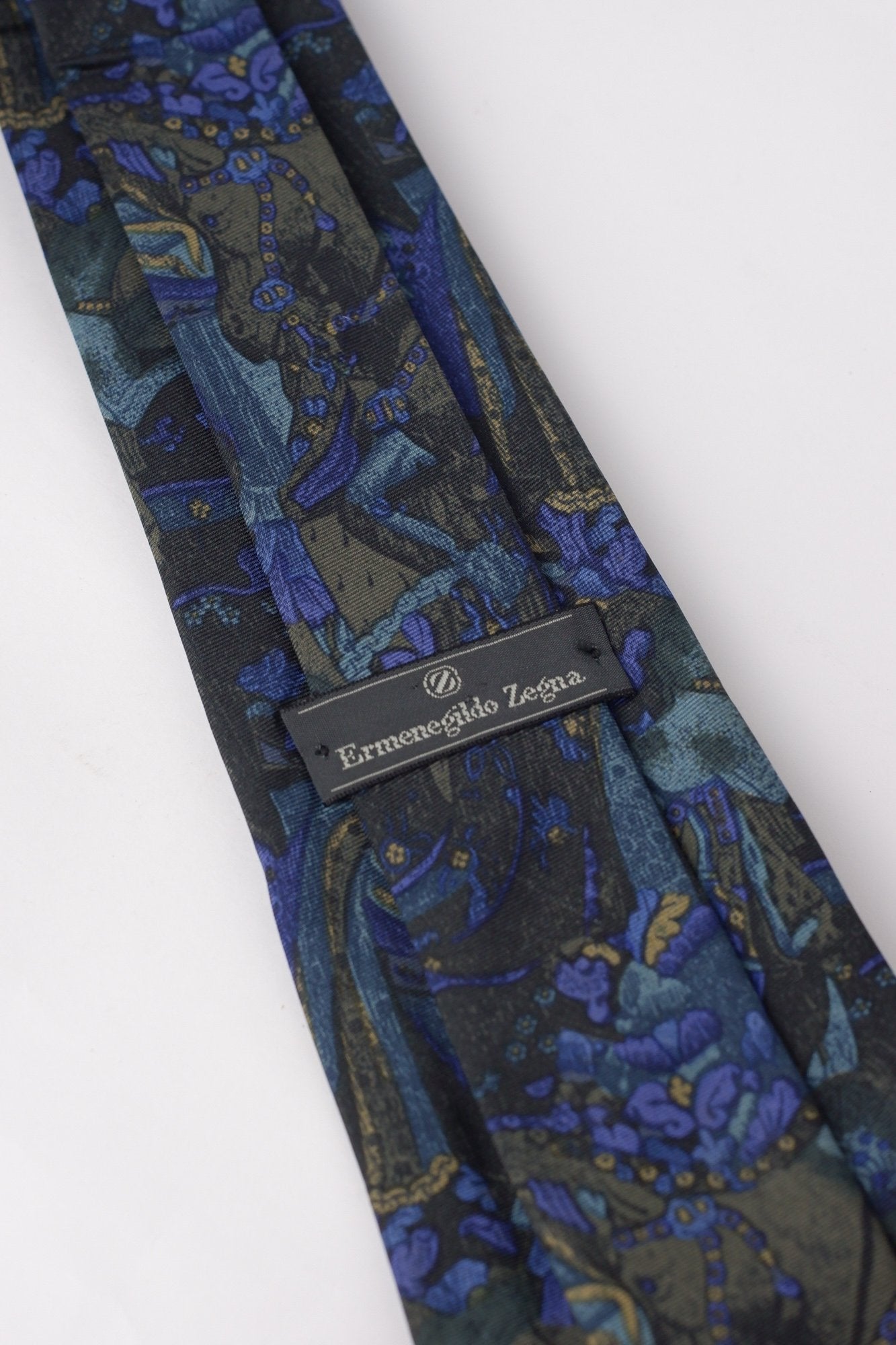 Ermenegildo Zegna Blue Floral Necktie