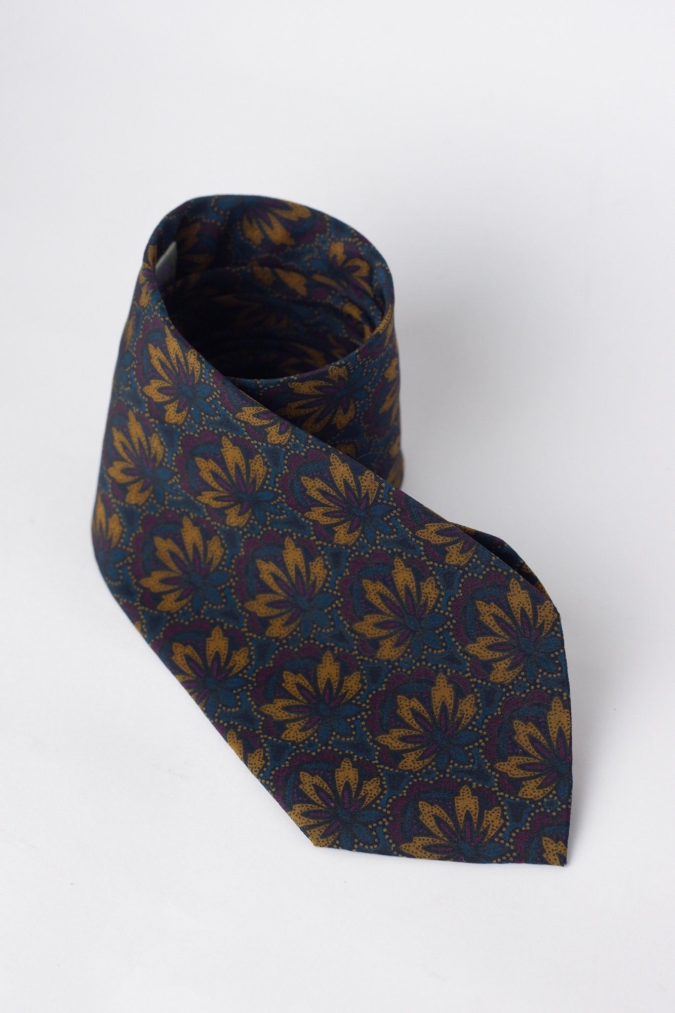 Guy Laroche Navy Floral Printed Necktie
