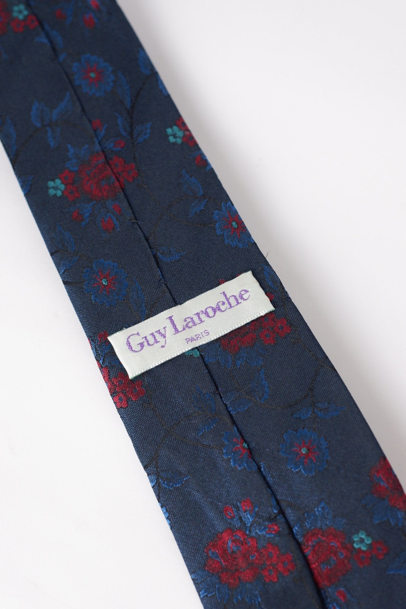 Guy Laroche Navy Floral Necktie