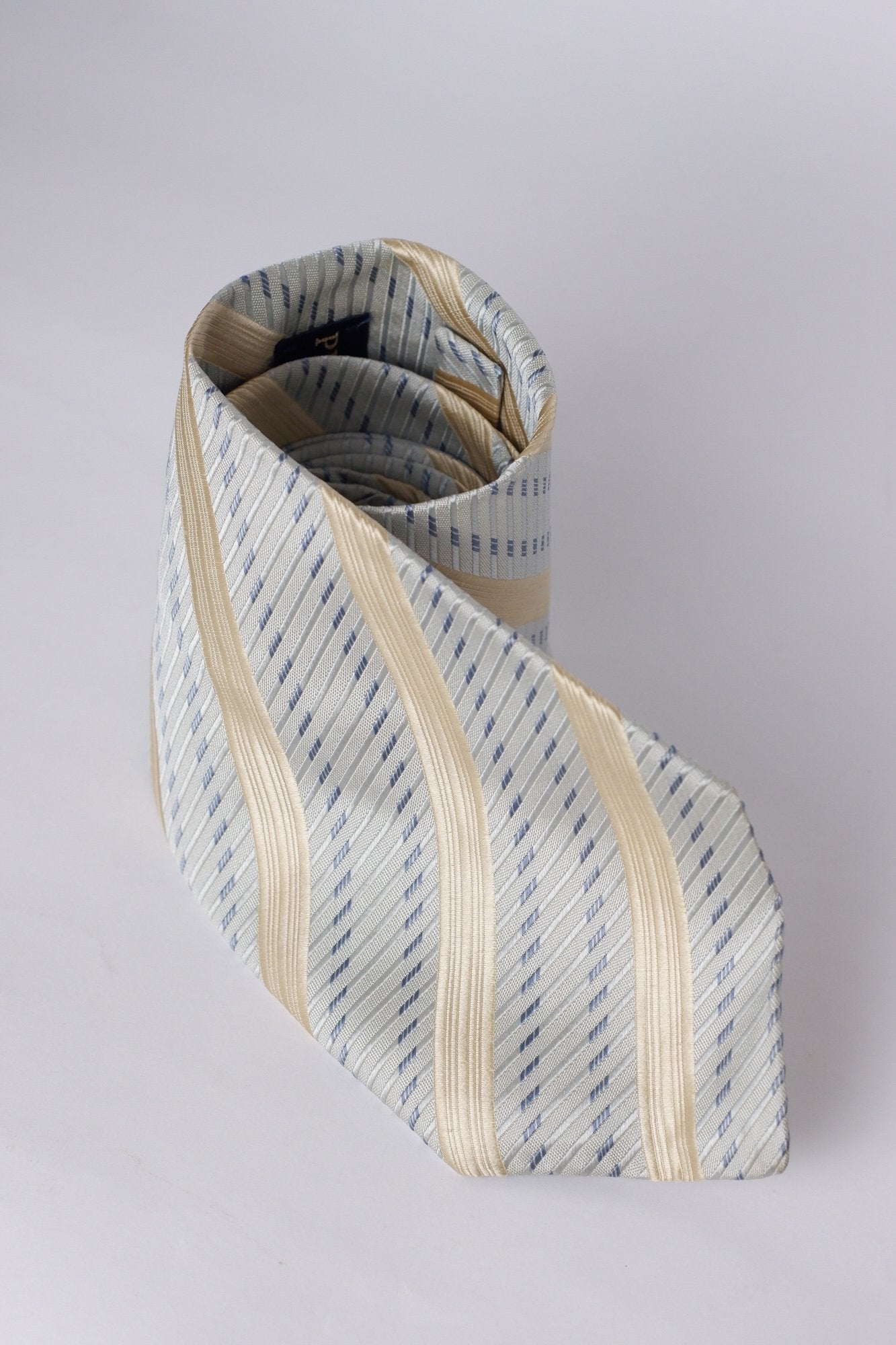 Profumo Grey and Gold Stripes Necktie
