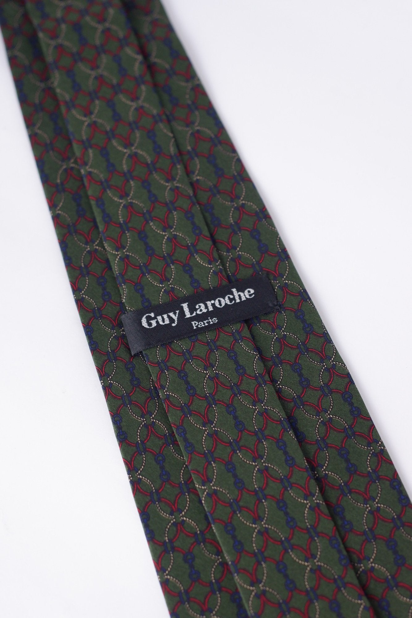 Guy Laroche Green Chain Printed Necktie