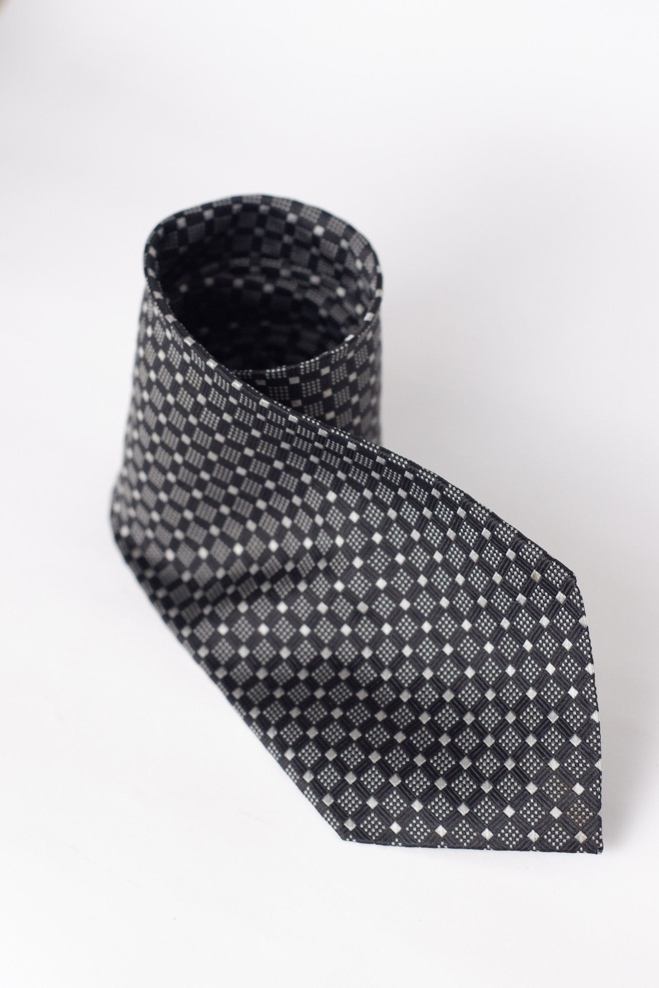 Trussardi Black Geometric Necktie